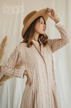 Chintamani Alchemistry Organic Maxi Dress / Beige^ Shirt Dress|Maxi Dress