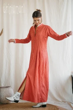 Chintamani Alchemistry Organic Maxi Dress / Coral Rose^ Shirt Dress|Maxi Dress