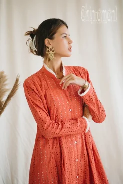 Chintamani Alchemistry Organic Maxi Dress / Coral Rose^ Shirt Dress|Maxi Dress
