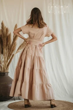 Chintamani Alchemistry Organic Maxi Dress / Cream^ Shirt Dress|Maxi Dress