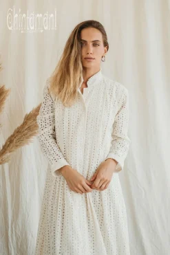 Chintamani Alchemistry Organic Maxi Dress / Off White^ Shirt Dress|Maxi Dress