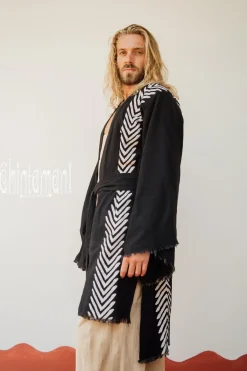 Chintamani Alchemistry Organic Men's Kimono / Black^ Kimono & Coat