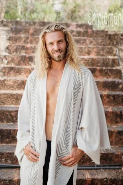 Chintamani Alchemistry Organic Men's Kimono / Gray^ Kimono & Coat