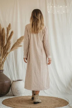 Chintamani Alchemistry Organic Midi Dress / Beige^ Shirt Dress|Mini & Midi Dress