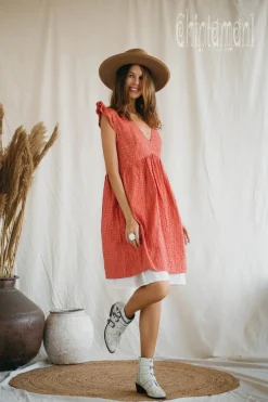 Chintamani Alchemistry Organic Mini Dress / Coral Rose^ Mini & Midi Dress