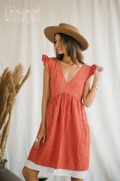 Chintamani Alchemistry Organic Mini Dress / Coral Rose^ Mini & Midi Dress
