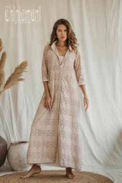 Chintamani Alchemistry Organic Shirt Dress / Beige^ Shirt Dress|Maxi Dress