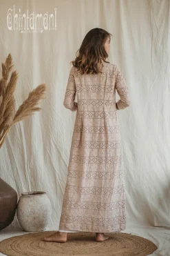 Chintamani Alchemistry Organic Shirt Dress / Beige^ Shirt Dress|Maxi Dress