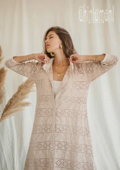 Chintamani Alchemistry Organic Shirt Dress / Beige^ Shirt Dress|Maxi Dress
