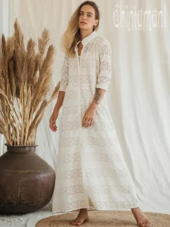 Chintamani Alchemistry Organic Shirt Dress / Off White^ Maxi Dress|Shirt Dress