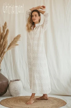 Chintamani Alchemistry Organic Shirt Dress / Off White^ Maxi Dress|Shirt Dress
