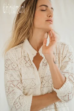 Chintamani Alchemistry Organic Shirt Dress / Off White^ Maxi Dress|Shirt Dress