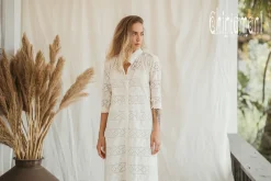 Chintamani Alchemistry Organic Shirt Dress / Off White^ Maxi Dress|Shirt Dress
