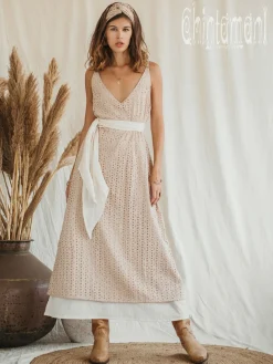 Chintamani Alchemistry Organic V Dress / Beige^ Maxi Dress