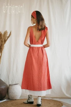 Chintamani Alchemistry Organic V Dress / Coral Rose^ Maxi Dress