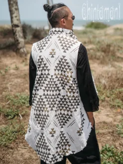 Chintamani Alchemistry Organic Vest Jacket / Black & White^ Button Shirt|Tops & T-shirt