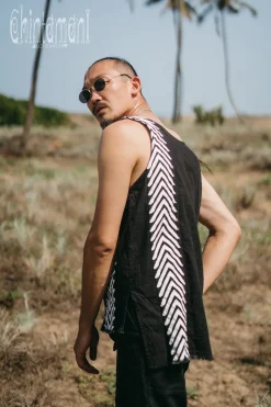 Chintamani Alchemistry Organic Vest Top / Black^ Tops & T-shirt