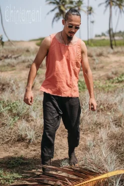 Chintamani Alchemistry Organic Vest Top / Salmon^ Tops & T-shirt