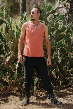 Chintamani Alchemistry Organic Vest Top / Salmon^ Tops & T-shirt