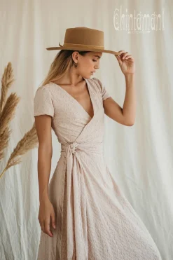 Chintamani Alchemistry Organic Wrap Dress / Beige^ Wrap Dress|Maxi Dress