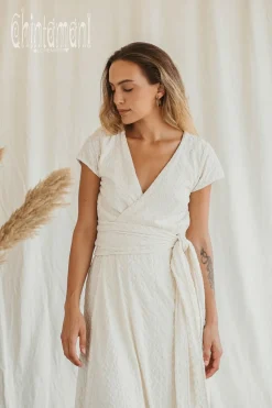 Chintamani Alchemistry Organic Wrap Dress / Off White^ Wrap Dress|Maxi Dress