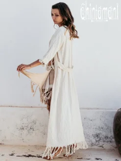 Chintamani Alchemistry Сotton Cardigan / Off White^ Kimono & Cover Up