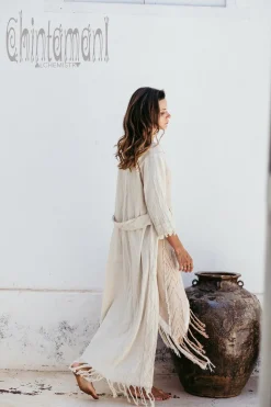 Chintamani Alchemistry Сotton Cardigan / Off White^ Kimono & Cover Up