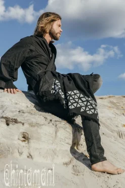 Chintamani Alchemistry Raw Cotton Cloak / Black^ Kimono & Coat