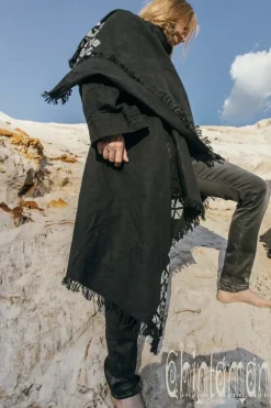 Chintamani Alchemistry Raw Cotton Cloak / Black^ Kimono & Coat