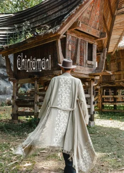 Chintamani Alchemistry Raw Cotton Cloak / Sage Green^ Kimono & Coat