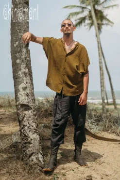 Chintamani Alchemistry Raw Cotton Shirt / Brown^ Button Shirt