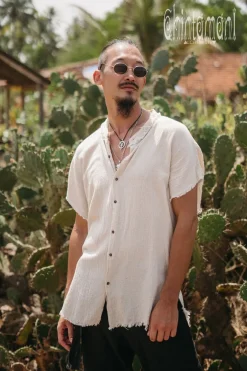 Chintamani Alchemistry Raw Cotton Shirt / Off White^ Button Shirt