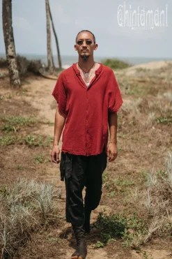 Chintamani Alchemistry Raw Cotton Shirt / Red Ochre^ Button Shirt