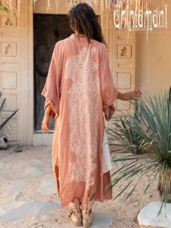 Chintamani Alchemistry Raw Printed Kimono / Dusty Pink^ Kimono & Cover Up