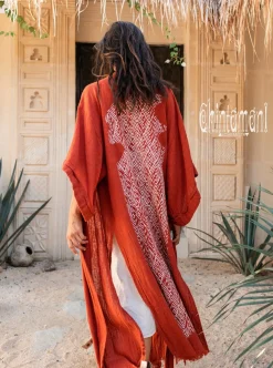 Chintamani Alchemistry Raw Printed Kimono / Red Ochre^ Kimono & Cover Up
