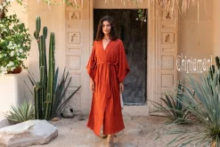 Chintamani Alchemistry Raw Printed Kimono / Red Ochre^ Kimono & Cover Up