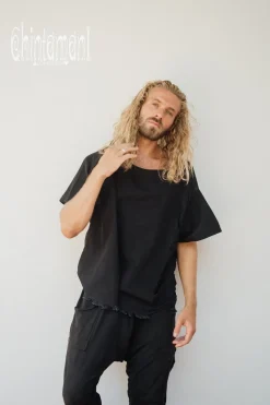 Chintamani Alchemistry Ripped Organic Top / Black^ Tops & T-shirt