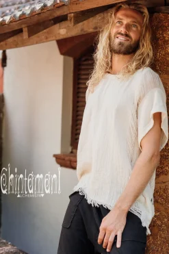 Chintamani Alchemistry Ripped T-shirt / Off White^ Tops & T-shirt