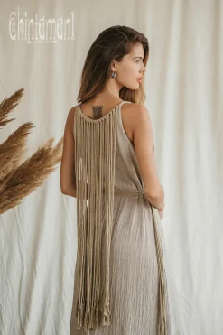 Chintamani Alchemistry Rope Collar Dress / Beige^ Maxi Dress