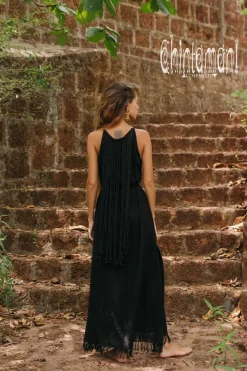 Chintamani Alchemistry Rope Collar Dress / Black^ Maxi Dress