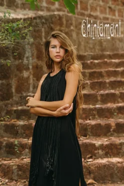 Chintamani Alchemistry Rope Collar Dress / Black^ Maxi Dress