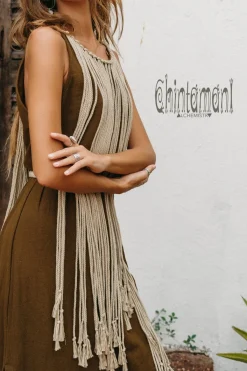 Chintamani Alchemistry Rope Collar Dress / Brown^ Maxi Dress
