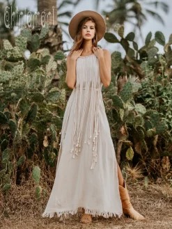 Chintamani Alchemistry Rope Collar Dress / Off White^ Maxi Dress