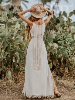 Chintamani Alchemistry Rope Collar Dress / Off White^ Maxi Dress