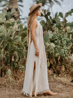 Chintamani Alchemistry Rope Collar Dress / Off White^ Maxi Dress