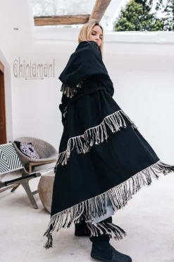 Chintamani Alchemistry Shamanic Canvas Coat / Black^ Jackets & Coats