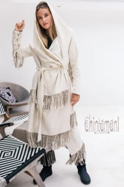 Chintamani Alchemistry Shamanic Canvas Coat / Cream^ Jackets & Coats