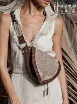 Chintamani Alchemistry Shipibo Waist Bag / Brown^ Canvas Hip Bags