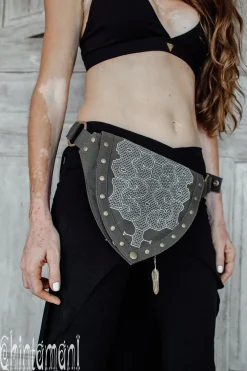 Chintamani Alchemistry Shipibo Waist Bag / Dark Grey^ Canvas Hip Bags