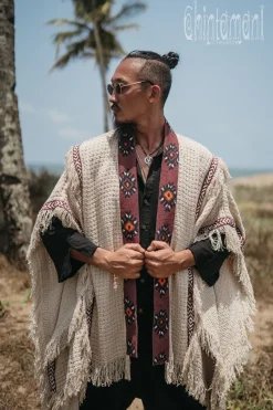 Chintamani Alchemistry Short Berber Poncho / Hemp^ Kimono & Coat